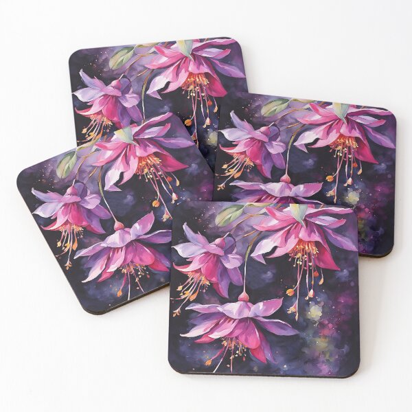 Item preview, Celestial Otherworldly Fuchsias designed and sold by Glimmersmith.