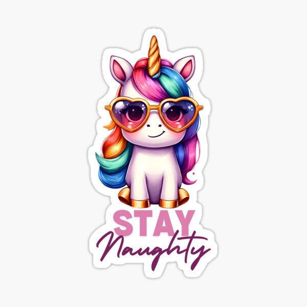 Item preview, Stay Naughty Unicorn designed and sold by DoveCKing-Books.