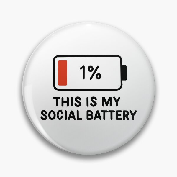 Item preview, 1% Social Battery designed and sold by byebyesally.