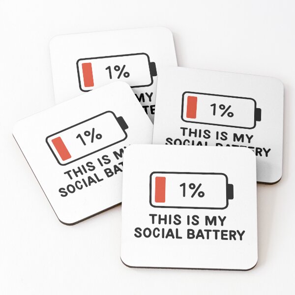 Item preview, 1% Social Battery designed and sold by byebyesally.