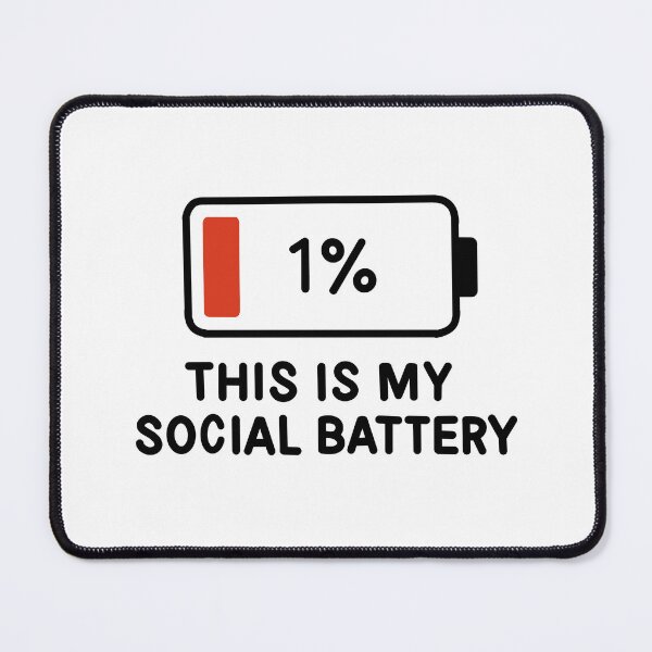 Item preview, 1% Social Battery designed and sold by byebyesally.