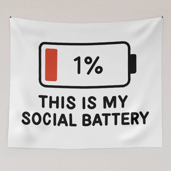 Item preview, 1% Social Battery designed and sold by byebyesally.