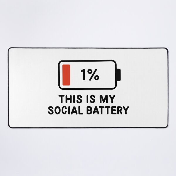 Item preview, 1% Social Battery designed and sold by byebyesally.