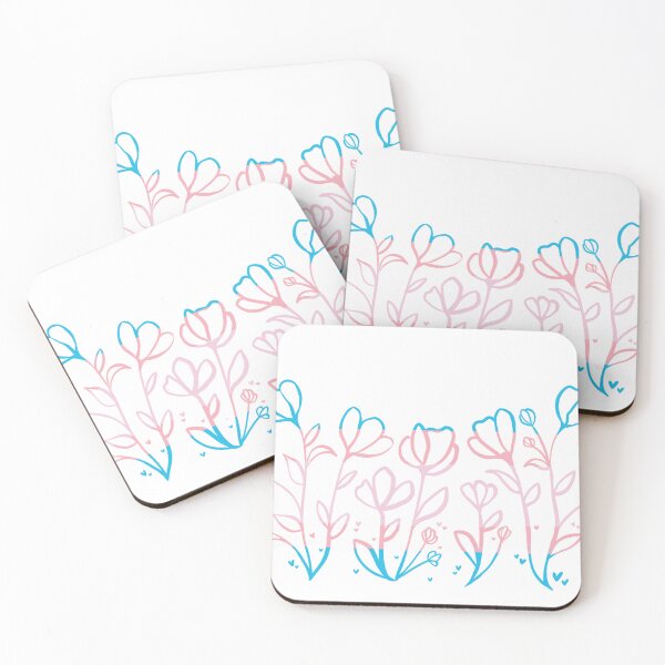Item preview, Trans pride flowers designed and sold by ceilidhemm.