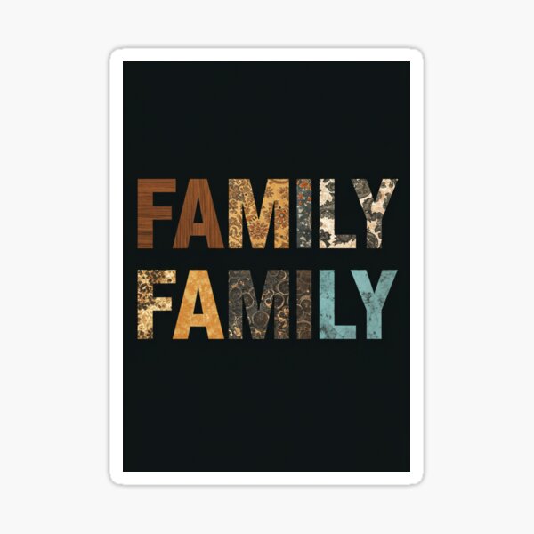 Item preview, Vintage Textured FAMILY Typography Collage Art designed and sold by Luz.
