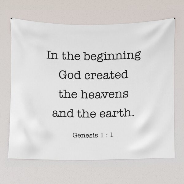 Item preview, In the beginning God created the heavens and the earth.  Genesis 1:1  designed and sold by corbrand.