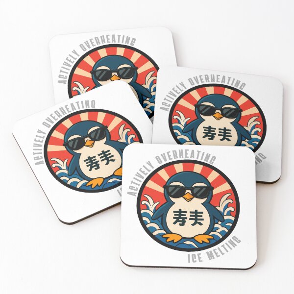 Item preview, Cool Penguin Melting Ice - Japanese Text Design designed and sold by IAPICTURE.