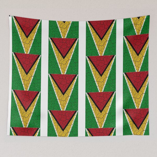 Item preview, “Guyana Dutty Tuff: Cracked Flag Power” T-Shirt by pixhub  designed and sold by PixHub .