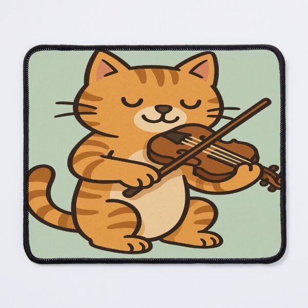 Item preview, Graceful Ginger Cat Playing Violin designed and sold by Brontox.