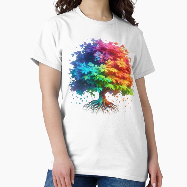 Item preview, Majestic tree with vibrant multicolored leaves designed and sold by JaynAli.
