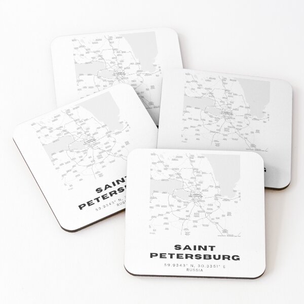 Item preview, Saint Petersburg Map – Elegant Minimalist Black & White Poster designed and sold by RM-Journey.