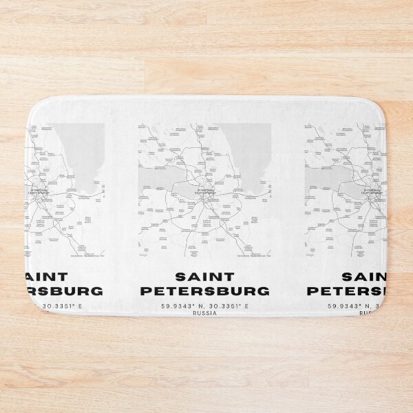 Item preview, Saint Petersburg Map – Elegant Minimalist Black & White Poster designed and sold by RM-Journey.