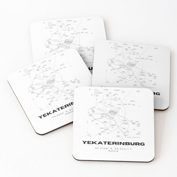 Item preview, Yekaterinburg Map – Ural City Minimalist Wall Print designed and sold by RM-Journey.