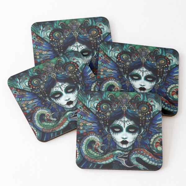 Item preview, Abstract Serpent Lady Art designed and sold by TheDarkWardrobe.