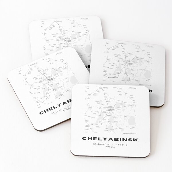 Item preview, Chelyabinsk Map – Industrial City Minimalist Poster designed and sold by RM-Journey.