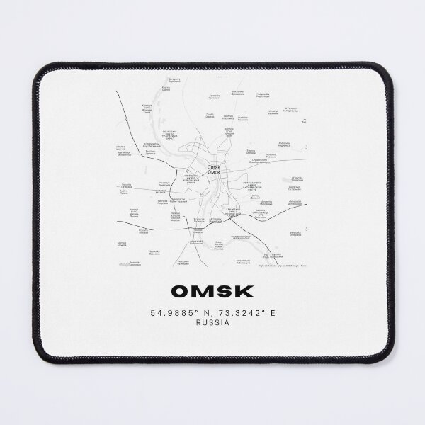 Item preview, Omsk Map – Western Siberia Minimalist City Print designed and sold by RM-Journey.
