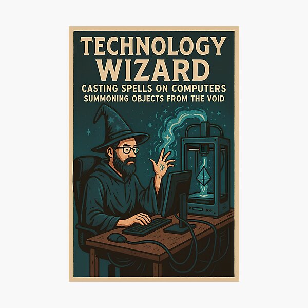 Item preview, Technology Wizard designed and sold by Shifts & Giggles.