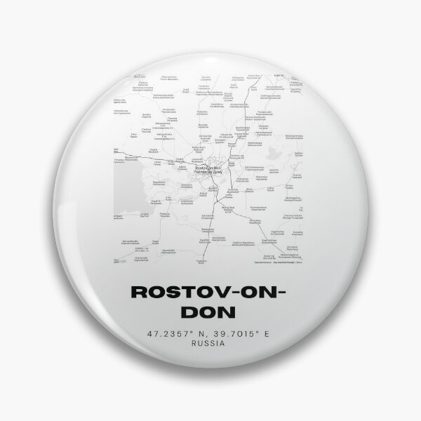 Item preview, Rostov-on-Don Map – Southern Russia Minimalist Poster designed and sold by RM-Journey.