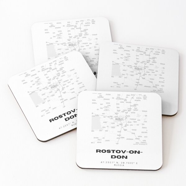 Item preview, Rostov-on-Don Map – Southern Russia Minimalist Poster designed and sold by RM-Journey.