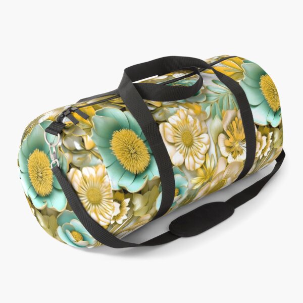 Item preview, Elegant Vintage-Style Aqua And Golden Floral Pattern designed and sold by DEC02.