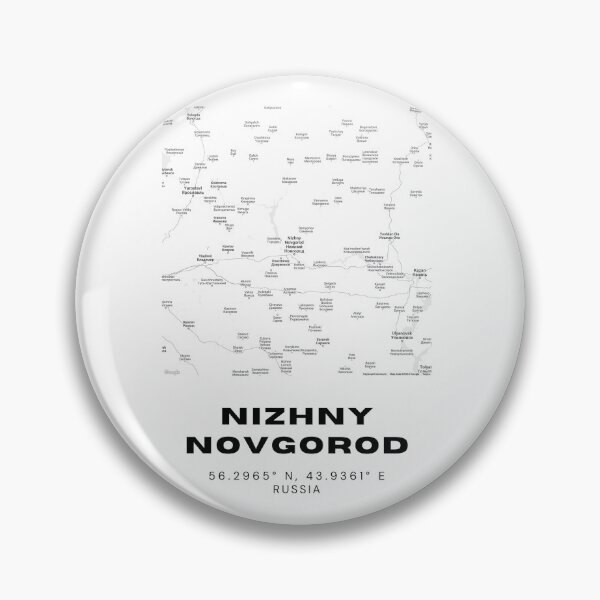 Item preview, Nizhny Novgorod Map – Minimalist River City Poster designed and sold by RM-Journey.