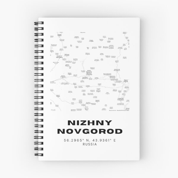 Item preview, Nizhny Novgorod Map – Minimalist River City Poster designed and sold by RM-Journey.