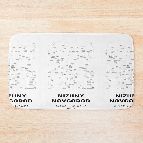 Item preview, Nizhny Novgorod Map – Minimalist River City Poster designed and sold by RM-Journey.