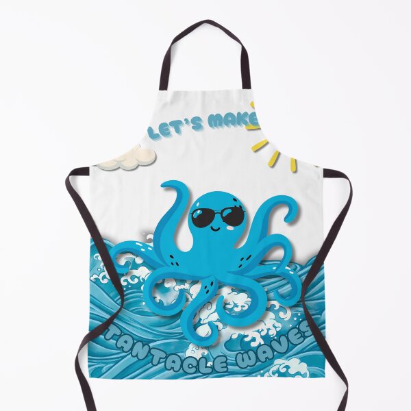 Item preview, LET'S MAKE SOME TENTACLE WAVES-Octopus's Day Out Art print designed and sold by skim3080.
