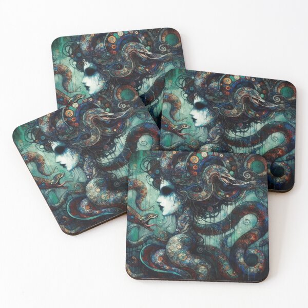 Item preview, Abstract Serpent Lady Art designed and sold by TheDarkWardrobe.