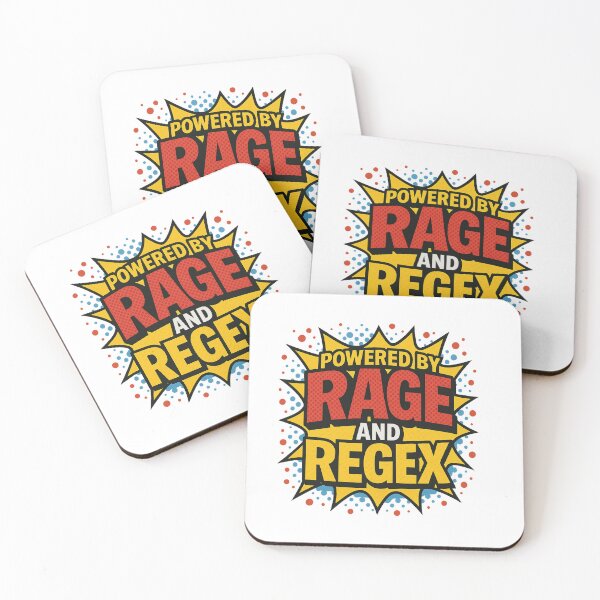 Item preview, Powered By Rage And Regex t-Shirt designed and sold by GlitchGearStore.