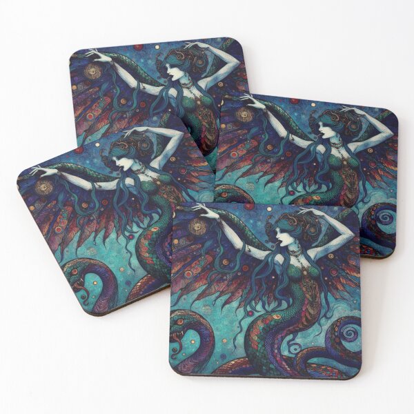 Item preview, Abstract Serpent Lady Art designed and sold by TheDarkWardrobe.