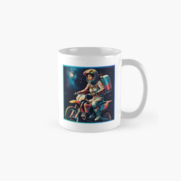 Item preview, Cute motocross girl in space sticker gift for you, 80s retro comic styles. designed and sold by UrbanTRIP.