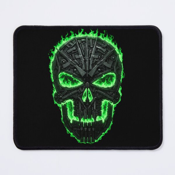 Item preview, Metal Skull Green Fire designed and sold by Rex Vox.