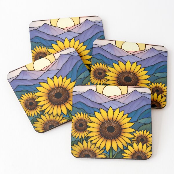 Item preview, stained glass-inspired of blooming sunflowers phone case design  designed and sold by Creativeeworld777.