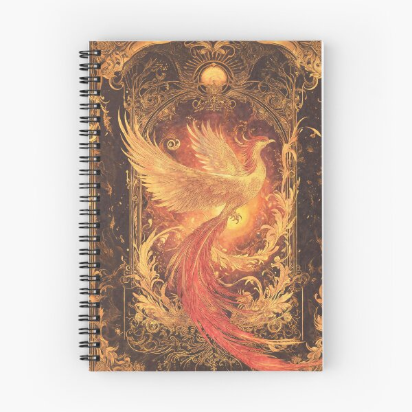 Item preview, Golden Phoenix Firebird Art Nouveau designed and sold by entwithanaxe.