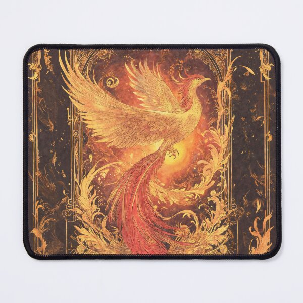 Item preview, Golden Phoenix Firebird Art Nouveau designed and sold by entwithanaxe.