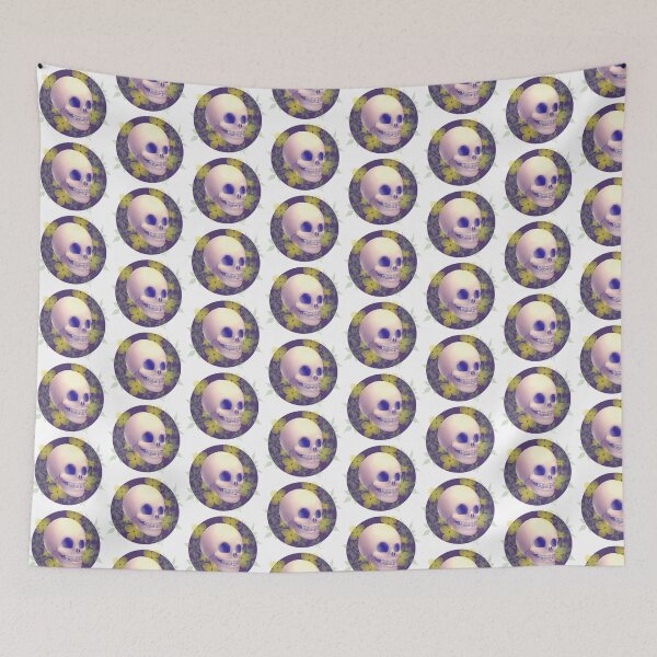 Item preview, Skull and flowers designed and sold by Shel-Art.