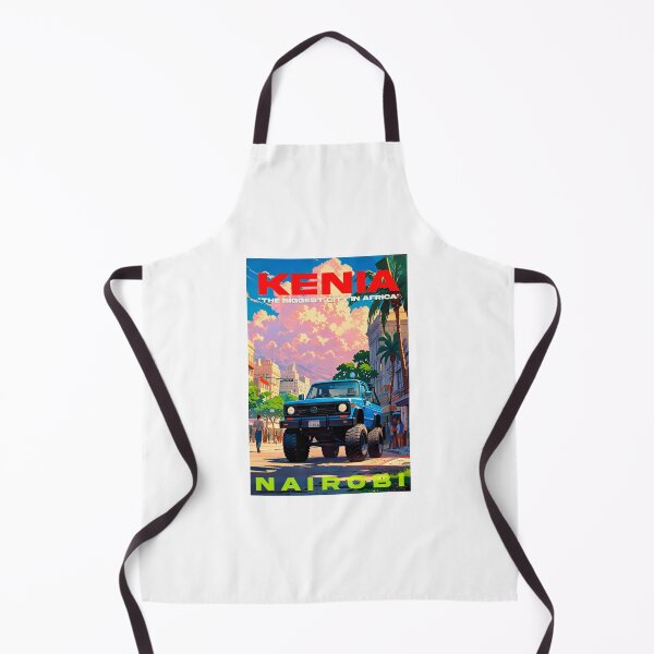 Item preview, Travel to Kenya, Nairobi Sticker, poster with vintage 80s anime design designed and sold by UrbanTRIP.