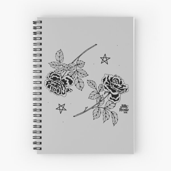 Item preview, Blackwork Roses and stars designed and sold by Jilly Rose Ink.