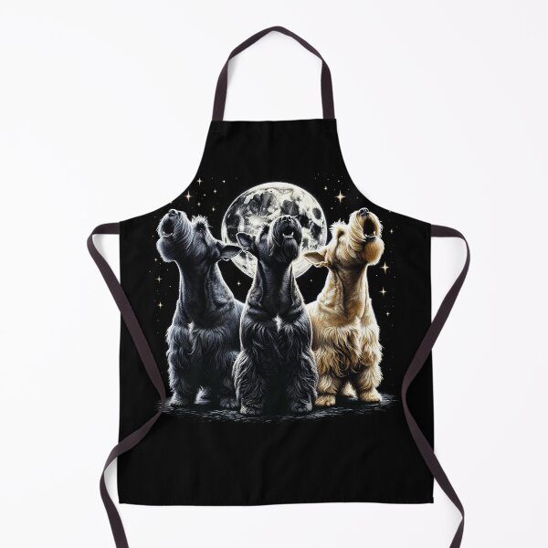 Item preview, Three Scottish Terriers Howling at Moon Like Three Wolves Funny Lover designed and sold by Kimberley King Art King Art.