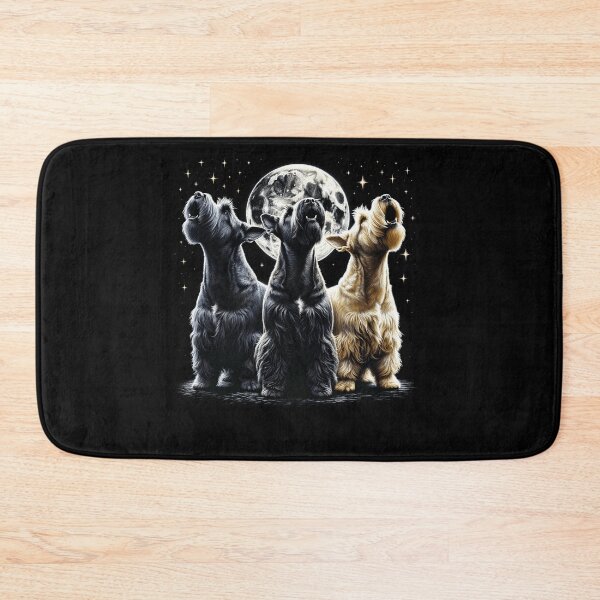 Item preview, Three Scottish Terriers Howling at Moon Like Three Wolves Funny Lover designed and sold by Kimberley King Art  King Art.
