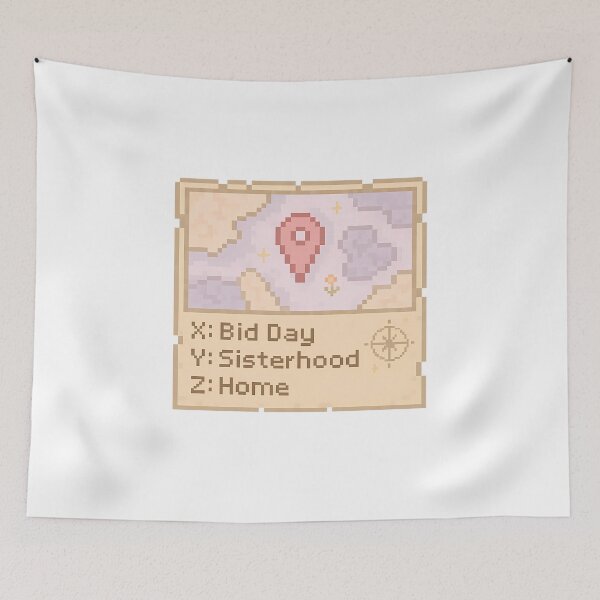 Item preview, Sorority Map Coordinates – Bid Day, Sisterhood, Home designed and sold by summer-loving.