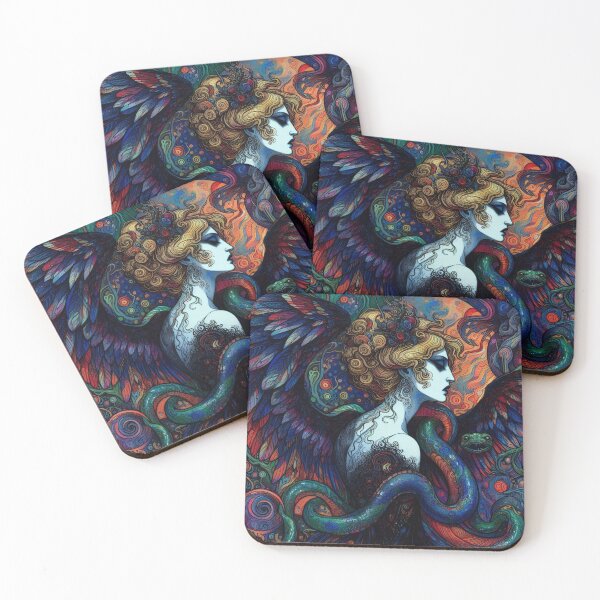 Item preview, Abstract Serpent Lady Art designed and sold by TheDarkWardrobe.