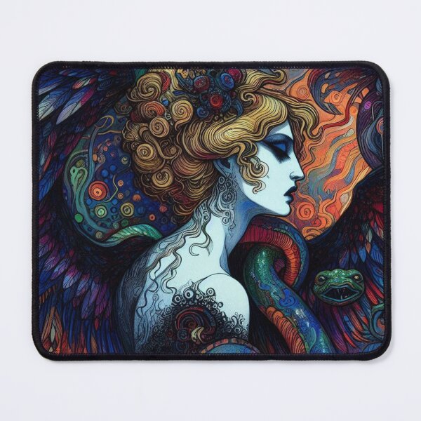 Item preview, Abstract Serpent Lady Art designed and sold by TheDarkWardrobe.