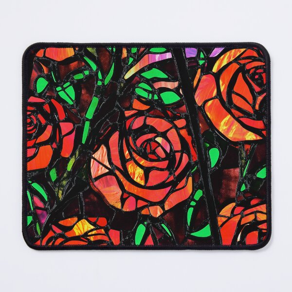 Item preview, Roses in stained glass designed and sold by Grandpa's Workshop.