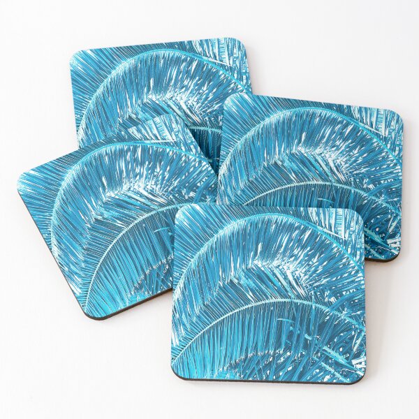 Item preview, Sophisticated Tropical Blue Palm Leaves Luxurious Art Photo designed and sold by DEC02.