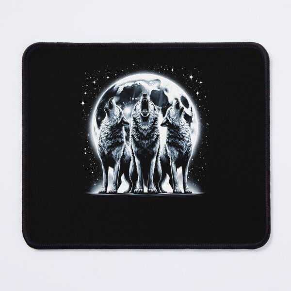Item preview, Three Wolves Howling at Moon designed and sold by Kimberley King Art  King Art.