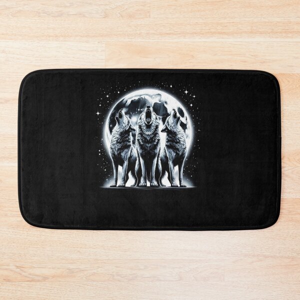 Item preview, Three Wolves Howling at Moon designed and sold by Kimberley King Art  King Art.