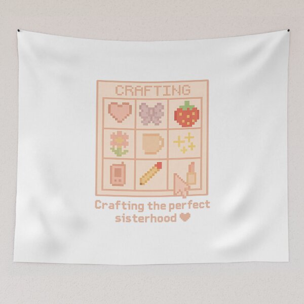 Item preview, Crafting the Perfect Sisterhood – Pixel Art Sticker designed and sold by summer-loving.
