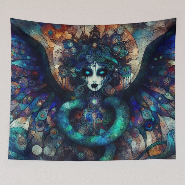 Item preview, Abstract Serpent Lady Art designed and sold by TheDarkWardrobe.